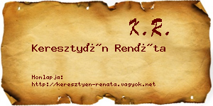 Keresztyén Renáta névjegykártya