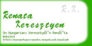 renata keresztyen business card